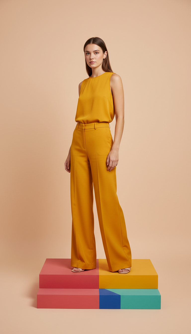Marigold Pop tailored wide-leg trousers